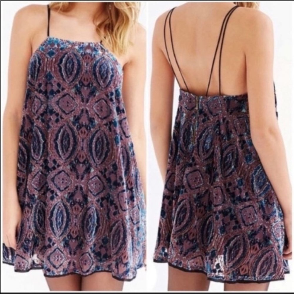 Urban Outfitters Burnout Velvet Frock Dress